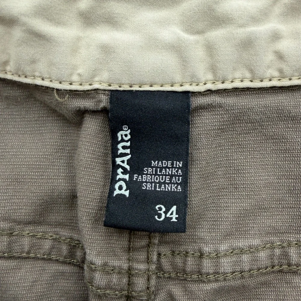 Prana Mens Brown Organic‎ Cotton Stretch 5-Pocket Straight Leg Pants Size 34